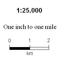 Expressing map scale in RF, statement and scale bar